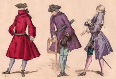 Three Men in Costumes of the Eighteenth Century by Unknown